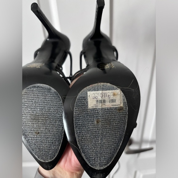 Aldo | Black Pointed Toe Lace Up High Heel Sandal | Size 5 - Picture 6 of 7